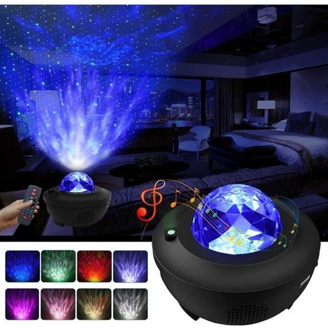 Projecteur de veilleuse 3 en 1 Galaxy LBell - Projecteur Star + Projecteur LED Ocean Wave - Noir - Enfant (1/4)