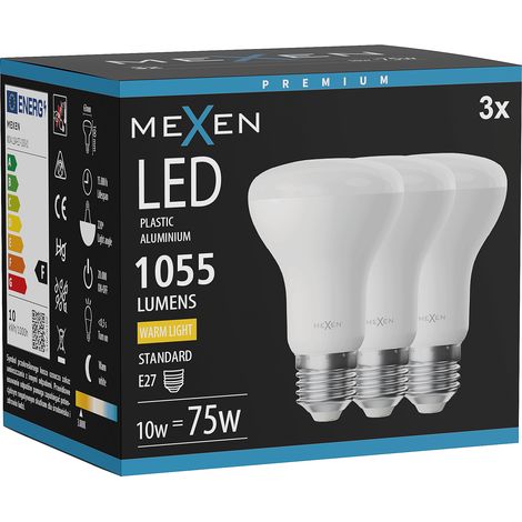 Mexen Nova 3x Ampoule LED E27, R63, 10W, Chaude - 3000K, 1055 lm - L104-E27-1030-01x03 (1/5)