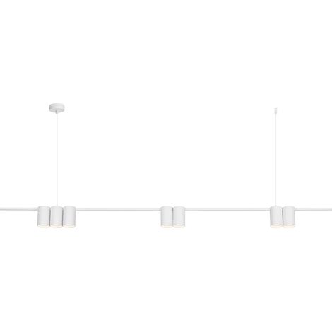 Lampada a sospensione Genesis 7 GU10 bianca in alluminio Milagro ML0371 (1/5)