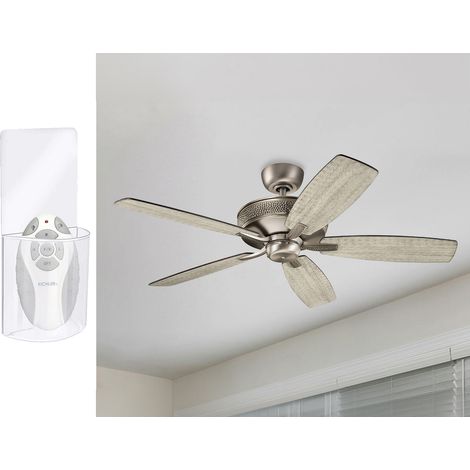 Deckenventilator Ø 132cm mit Fernbedienung und 2-farbigen Echtholzflügeln (1/5)