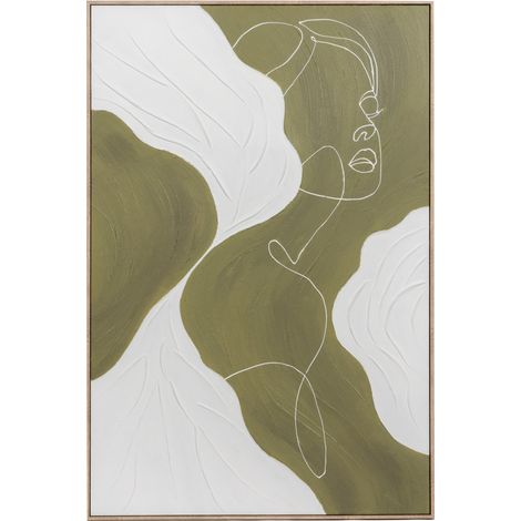 Amadeus - Toile imprimée femme cadre bois clair 80x120 cm (1/3)