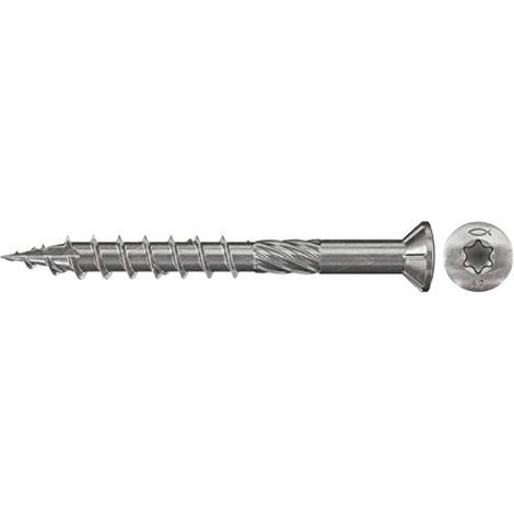 Fischer  200x Terrassenschraube  5 x  40 mm  Senkkopf nicht  rostender Stahl  A2 Teilgewinde  Innenstern TX  - 660602