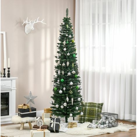 Künstlicher Weihnachtsbaum 210 cm Grün mit 499 Zweigen und stabilem Ständer (1/5)