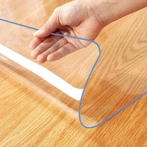 Nappe Transparente PVC, 90 x 120cm, Protection Table Antitâche pour Maison Extérieur, Facile à Nettoyer et Résistante,Épaisse 2mm (1/5)