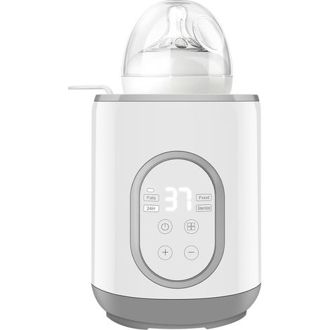 Chauffe-biberon tout-en-un JeiibrZui 8 en 1 : chauffe rapide, décongélation et stérilisation. Compatible avec les biberons en verre et en plastique. Blanc. (1/5)