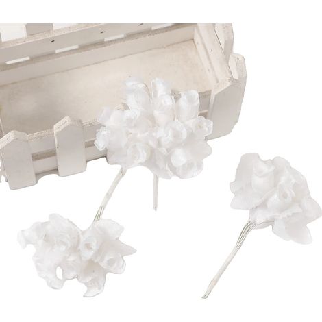 Fiori artificiali, mini bouquet di rose, decorazioni per la casa, 09, 12 pezzi-a (1/2)