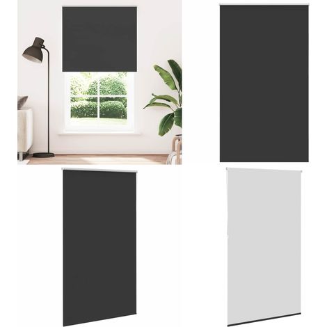 vidaXL Verdunkelungsrollo Schwarz 140x230 cm Stoffbreite 136,6 cm (1/5)
