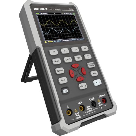 VOLTCRAFT DSO-2072H Hand-Oszilloskop 70 MHz 2-Kanal 250 MSa/s 8 kpts 8 Bit Handgerät, Funktionsgene