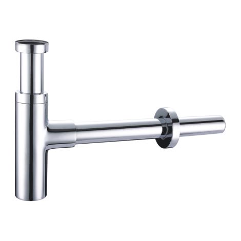 Siphon lavabo design en laiton chromé