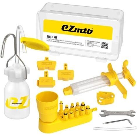 Kit Purge Frein, Frein Hydraulique pour VTT, Purgeur Liquide de Frein, Seringue a Huile, Professionnel Outils Velo pour Shimano, Magura, Tektro, SRAM Series (1/4)