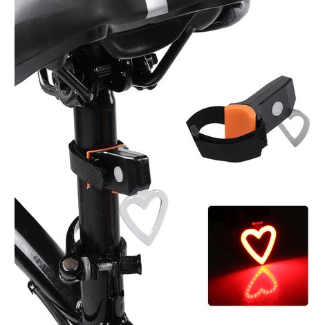 USB-Lade-LED-Rücklicht, wasserdicht, rot, für MTB-Fahrrad, Mountainbike (1/5)