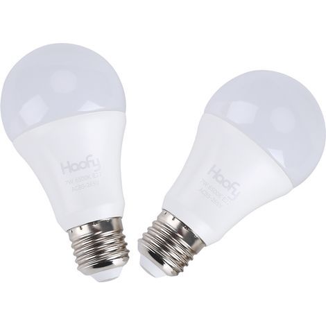 Lot 2 ampoules capteur crépuscule 7W – LED intelligent – photosensor intégré – auto extérieur/intérieur – E26/E27 – blanc froid – classe A+ (1/5)