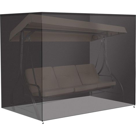 BEBUSINGOTO Housse de Protection pour Balancelle 3 Places 220 x 125 x 170 cm 210D Oxford Couverture Résistant à l'hiver Imperméable Noir (1/5)