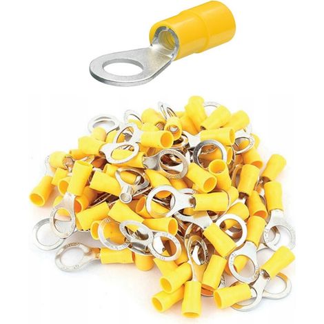 Isolierter Ringkabelschuh 6/5 gelb (100 Stk.)