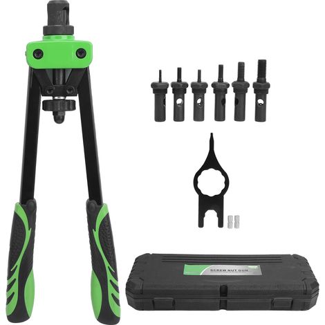 Pince à riveter manuelle pour écrous rivetés en alliage d'acier avec embouts M3 M4 M5 M6 M8 M10 - Kit d'outils de fixation pour bricolage (1/5)