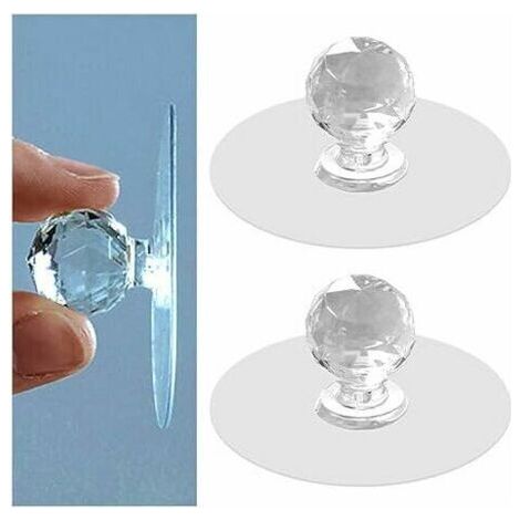Lot de 10 boutons de tiroir d'armoire transparents, armoires de cuisine, vanité de salle de bain, portes et fenêtres de meuble