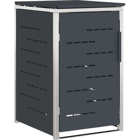 Rollbehälterlagerung Anthrazit 77,5 x 69 x 112,5 cm Edelstahl vidaXL