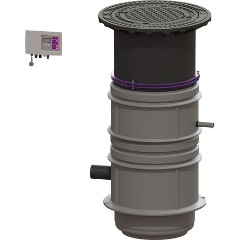 -Pumpstation Aquapump Medium Duo, GTF 1200, 1300-1750 mm, Klasse D