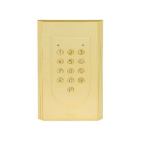 Urmet – Clavier électronique à codes 20 touches rétro-éclairées – Aluminium doré – Alimentation 12V – Indice de protection IP54 – Système antifraude - CCLD4