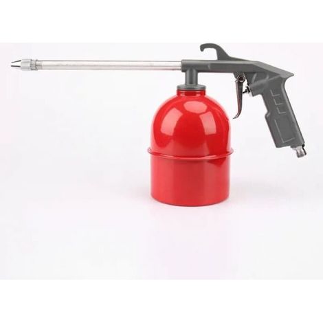 PISTOLA LAVAGGIO ARIA COMPRESSA COPPIA PISTOLE SERBATOIO 1L NAFTA OLIO GASOLIO (1/2)