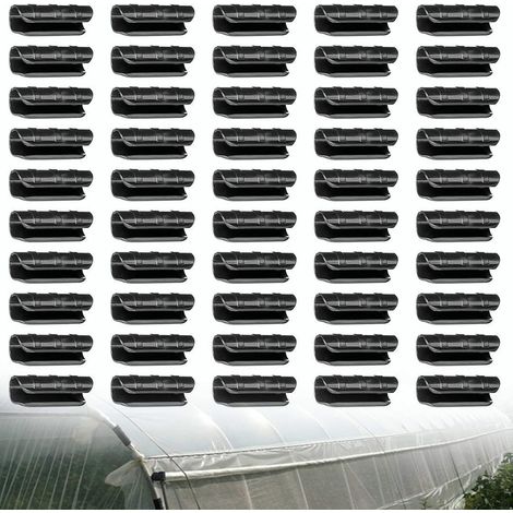 Serre Clips,Pinces à Tuyau pour la Fixation des Housses au Jardin Serres,des Films,des Plantes,50pcs 20mm (1/5)