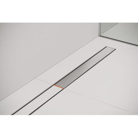 Easy Drain Compact Clean Caniveau de douche - 100cm - dryphon - réversible - bride de plancher - acier inoxydable brossé