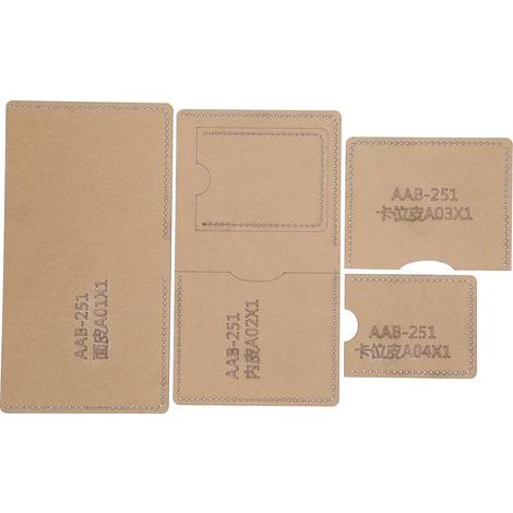 4-teilige Acryl-Schablone für selbstgemachte kleine Geldbörsen – Ledermuster und kreatives Hobby-Werkzeugset (1/5)