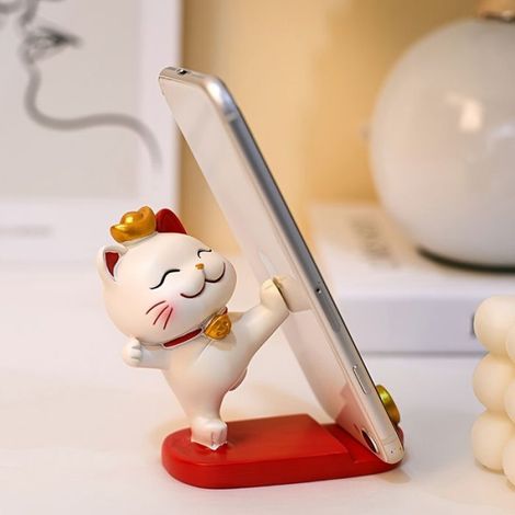 Support Chat - Pour Smartphone Et Tablette - Bureau Ou Chevet - Stable Et Décoratif - 1 Pièce (1/5)