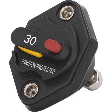 Disjoncteur/fusible de protection contre les surintensités étanche avec bouton de réarmement manuel 32 V pour camping-car 30 A (1/5)