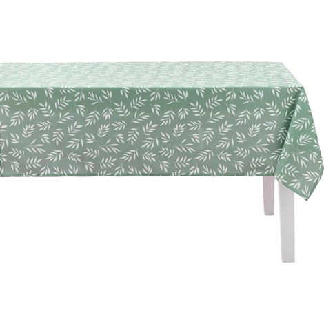 Rechteckige Tischdecke NAYA SAUGE, 145 x 240 cm, salbeigrün (1/4)