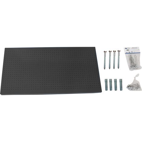 SimonRack Panneau Mural Perforé Porte-Outils avec 17 Crochets – 600x1200x35 mm – Acier Antracite – Simonwork