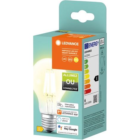 Led Smart + Bluetooth Filamento Clásico E27 6 W Blanco Cálido - Ledvance