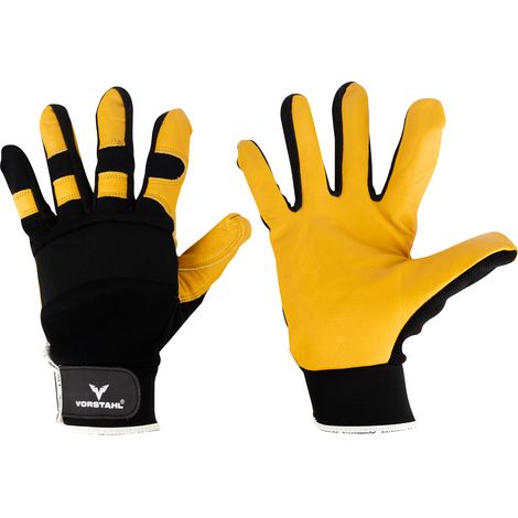 Gants de protection en cuir de mécanicien, cuir de chèvre, taille 11, vorstahl (1/5)