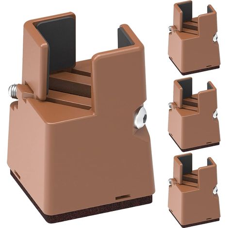 Set mit 4 verstellbaren Möbelfüßen – Braun – Höhe 50 mm – Geeignet für 22–42 mm (1/5)