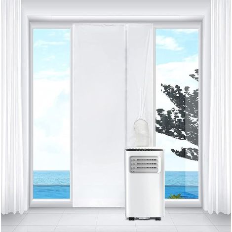 Junta de puerta para aire acondicionado portátil 210x90 cm – Tejido Oxford 210T – Fácil instalación – Compatible con todos los aires acondicionados portátiles (1/5)