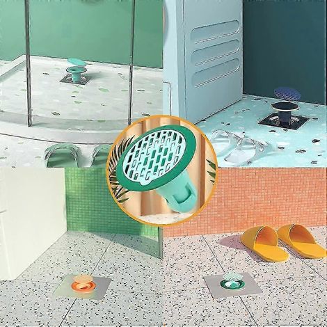 raccords anti-odeurs pour l'évacuation des eaux de douche au sol, bonde de douche en caoutchouc anti-odeurs, pour salle de bain (1/4)