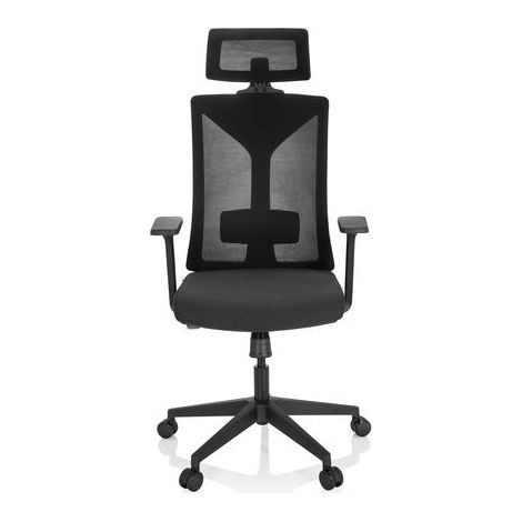Siège de bureau / Siège pivotant KODIAK Tissu / Tissu maille noir hjh OFFICE (1/2)