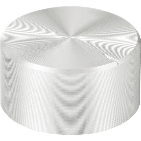 TRU COMPONENTS TC-11696476 Tête de bouton rotatif avec marquage argent (Ø x H) 25 mm x 13 mm alumini (1/4)