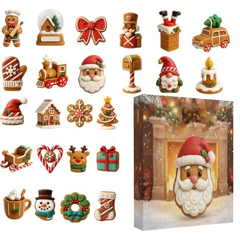 Calendrier de l'Avent en forme de boule de Noël 2025 - En acrylique 2D - Compte à rebours sur 24 jours - Pendentif festif - Pour décoration de la maison - Porte d'entrée - Salon - Chambre à coucher (1/5)