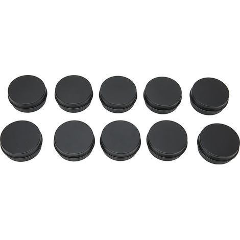 10 pièces Boîtes en Aluminium Rondes Vides Rechargeables 15ml pour Parfum Solide et Baume à Lèvres DIY (1/5)