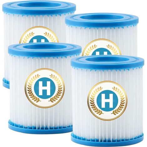 AIDUCHO 4er-Pack Filterkartuschen Typ H für Intex-Pools, kompatibel mit Intex 28601/28602 Filterpumpen (1/5)