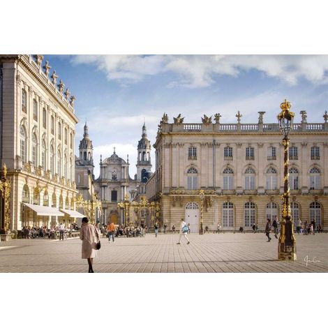Tableau sur verre synthétique place Stanislas de jour 80x120 cm - Impression sur Verre synthétique - Image HD imprimée sur Verre synthétique - Tableau mural décoratif - Fabriqué en France (1/5)