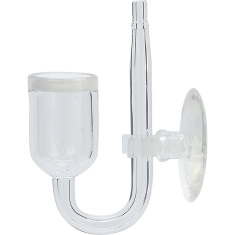 Diffuseur CO2 pour aquarium en verre transparent 6x3 cm avec ventouse (1/5)