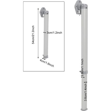 Pieds de table, hauteur réglable, mécanisme de pliage facile, Gris Clair (1/2)