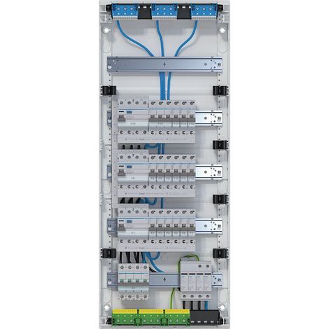 hager Kleinv.,volta,APV,5x12PLE,IP30,best.u.verdrah.,3 FI-Kreise,Übersp.abl.,Hauptsch.
