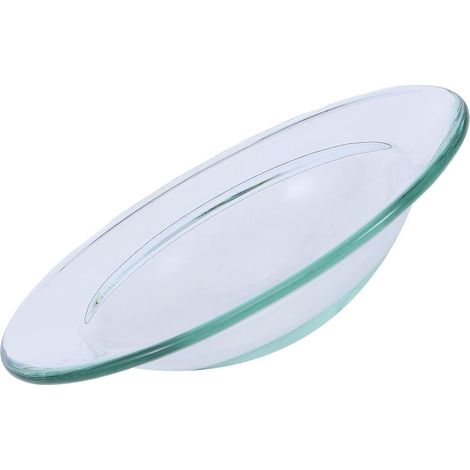 Plaque Chauffe-Bougie en Verre Borosilicaté Transparent, Chauffe-Cire Multi-Fonction, Anti-Fuite, Plat Brûleur de Cire pour Aromathérapie à Domicile (1/5)