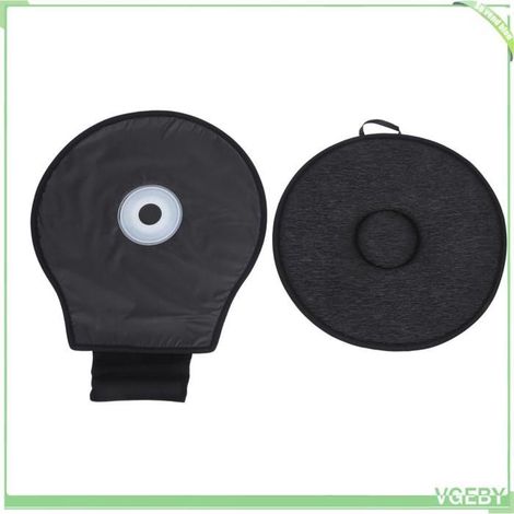 Fafeicy coussin de voiture rotatif Coussin pivotant à 360 degrés, Portable, en mousse à mémoire de parapharmacie fauteuil Noir (1/5)