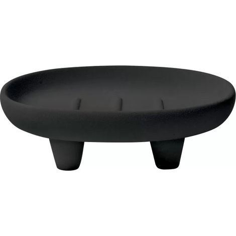 Jabonera de Gres ORGANIC NEGRO Spirella (1/4)