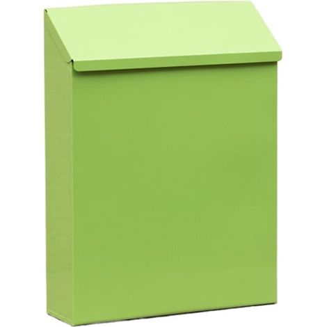 Boîte aux lettres/boîte de livraison murale, avec serrure, en métal, adaptée à la décoration extérieure - verte (1/5)