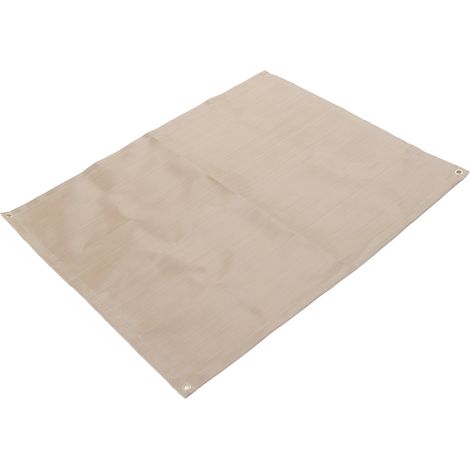 Tapis ignifugé en fibre de verre résistant aux hautes températures pour foyer extérieur, accessoires pour barbecue, camping et pique-nique, petit format 46 x 44 cm / 18,11 x 17,32 pouces (1/5)